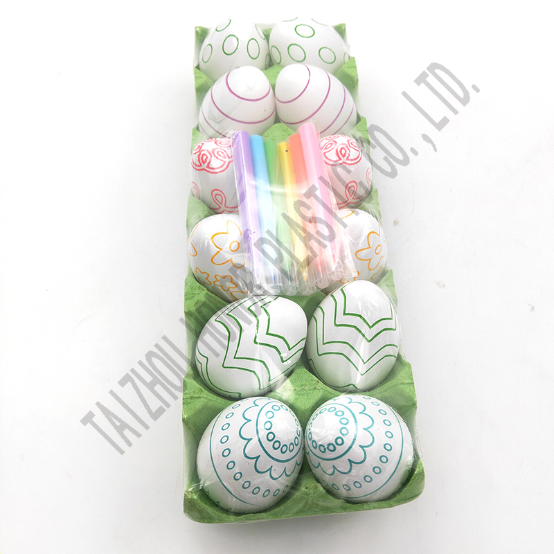 6CM吹塑蛋12个装+彩笔