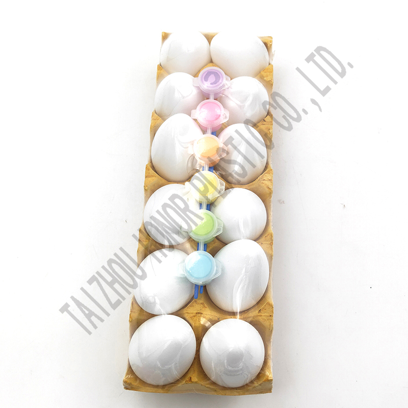 6CM吹塑蛋12个装+笔和颜料